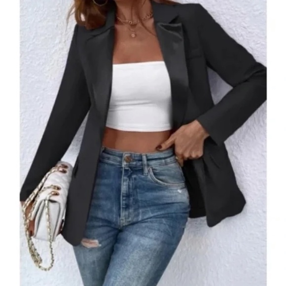 Classic Button Work Jacket Coat Blazer - Picture 7 of 15